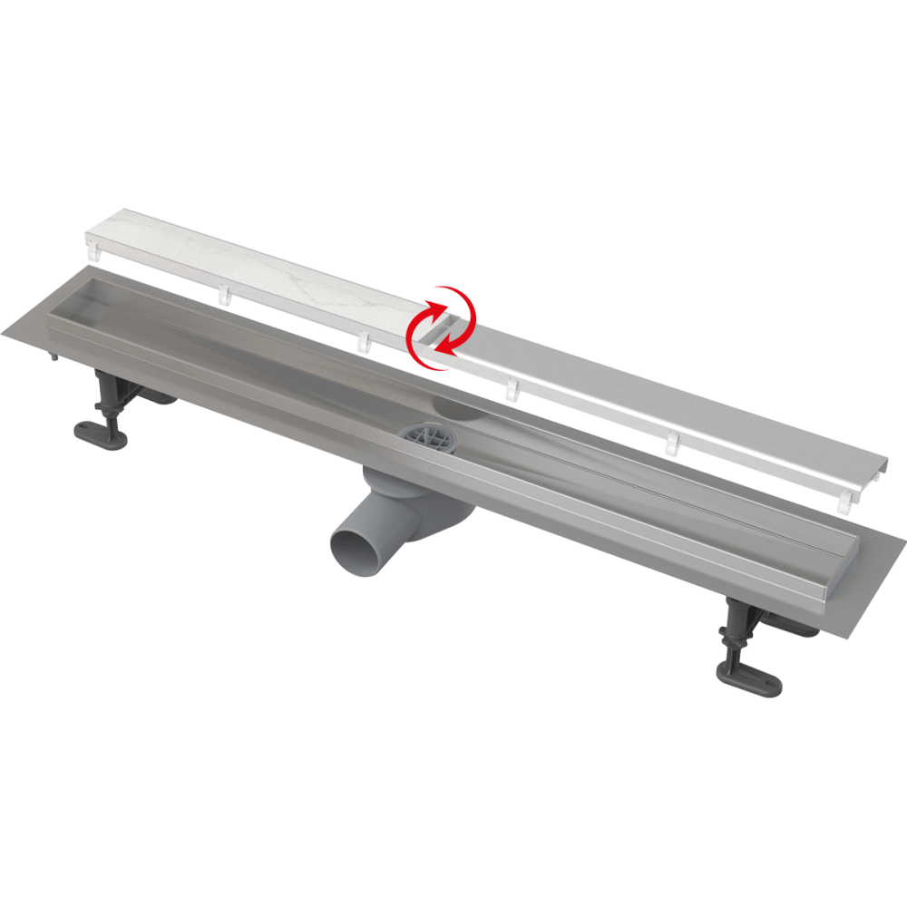 Линеен сифон 650mm., Ф50 с двоен дизайн на решетката - APZ13-Double 9-650