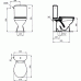 WC комплект с вертикално оттичане + биде Alpha - W837101/W010301