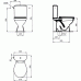 WC комплект с вертикално оттичане Alpha  W835601/W009701